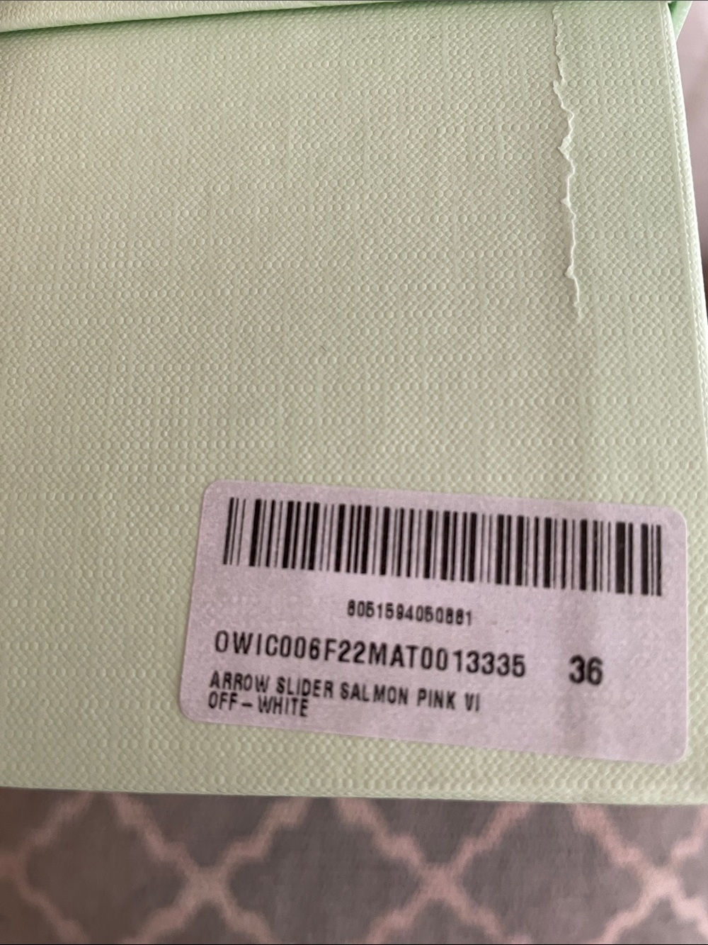 NIB Off-White Arrow Pool Slide Sandal Size 6 (Nordstrom Exclusive) - Picture 14 of 16